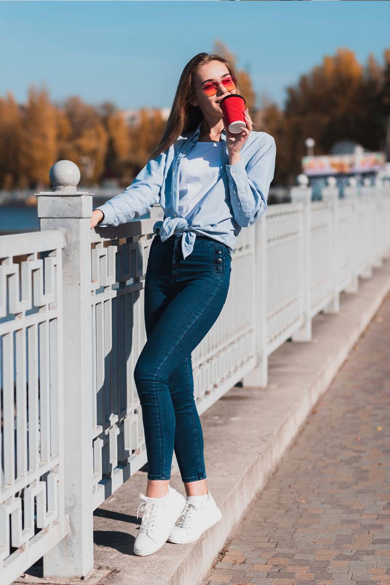 Look casual jeans Feminino