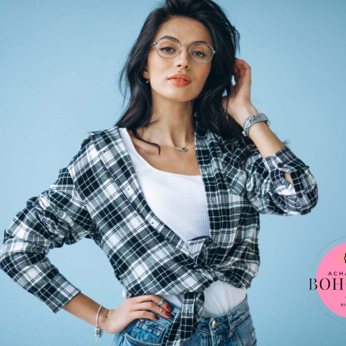 look xadrez achadinhos bohochic