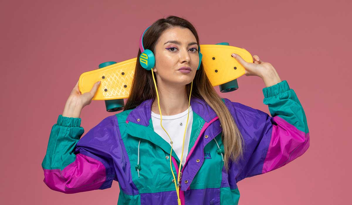 look feminino skater e surfwear anos 80