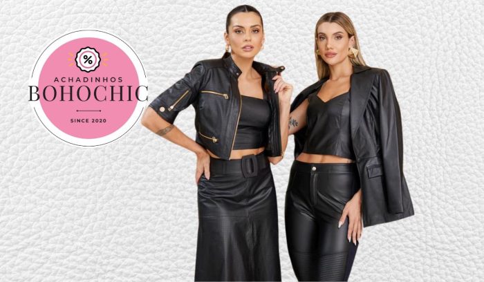 Roupas de couro feminina: tendência 2025 Roupas de couro feminina - Achadinhos Bohochic