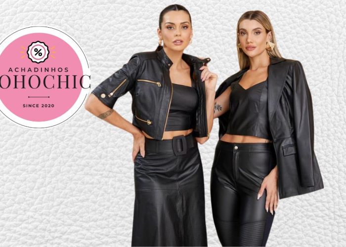 Roupas de couro feminina: tendência 2025 Roupas de couro feminina - Achadinhos Bohochic