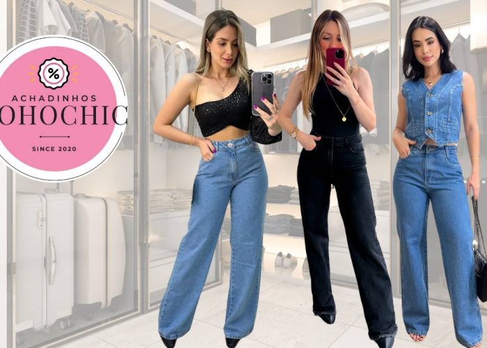 Calças wid led jeans - Achadinhos Bohochic