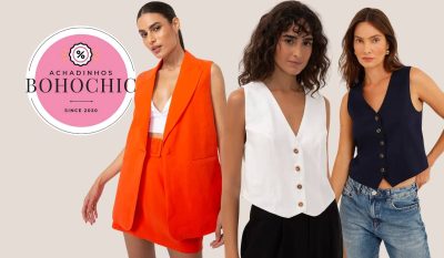 Colete alfaiataria feminino C&A - Achadinhos Bohochic