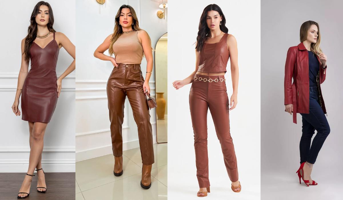 Roupas de couro feminina - Achadinhos Bohochic 