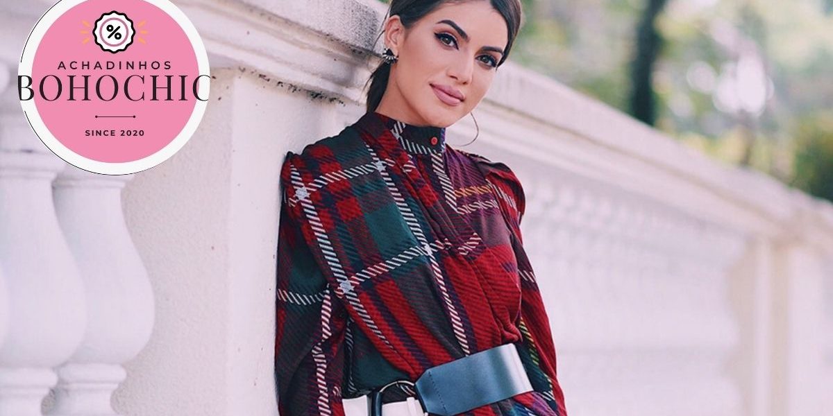 Roupa feminina xadrez - Achadinhos Bohochic