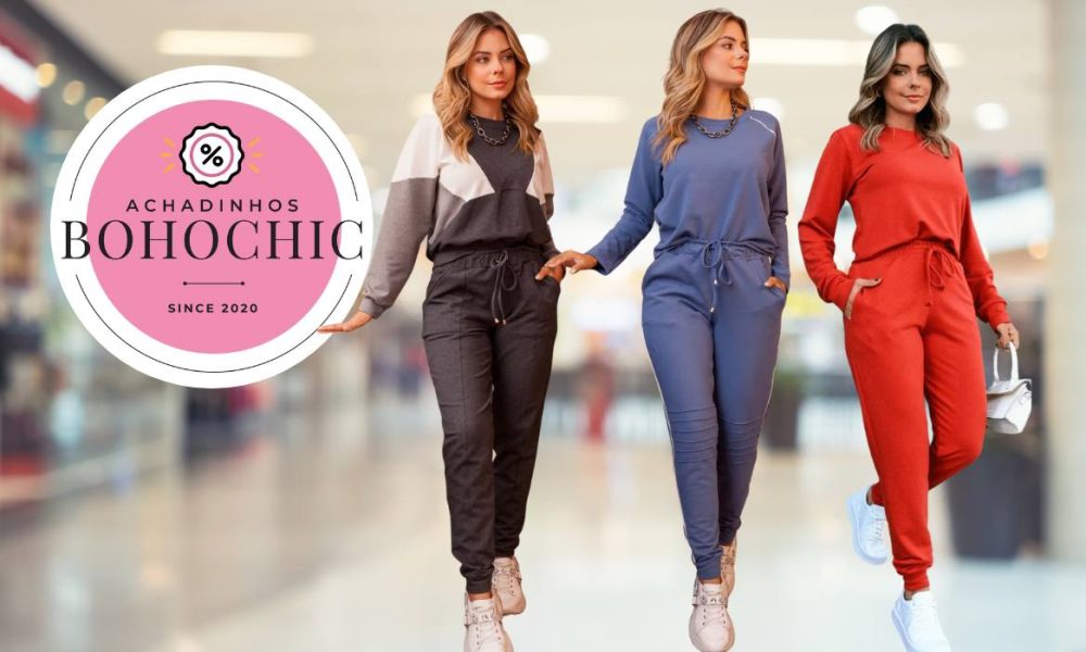 Look moleton feminio - Achadinhos Bohochic