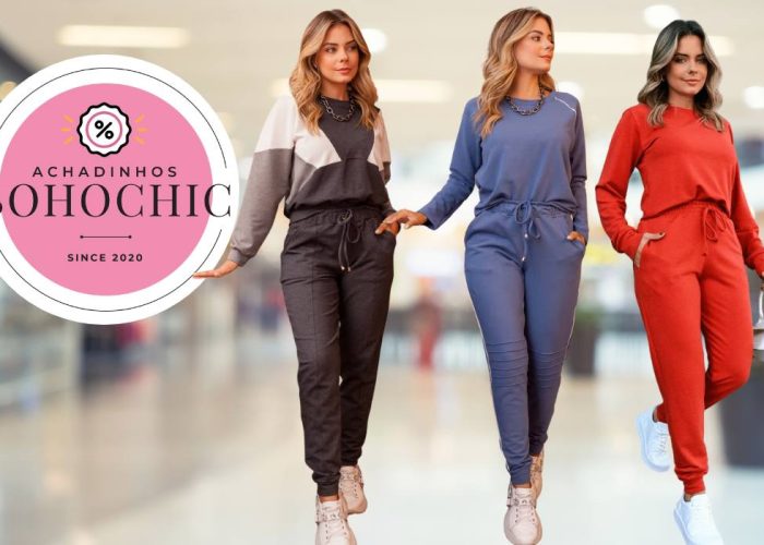 Look moleton feminio - Achadinhos Bohochic