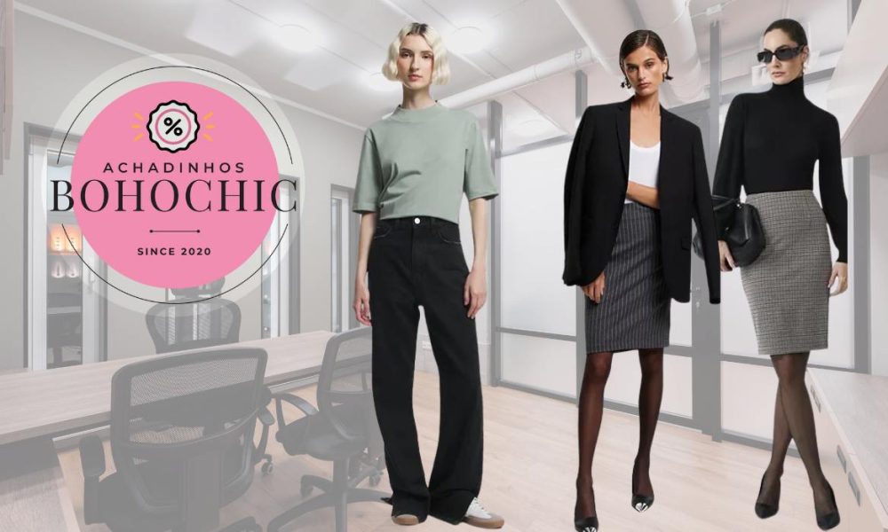 looks para trabalhar em escritório - Achadinhos Bohochic