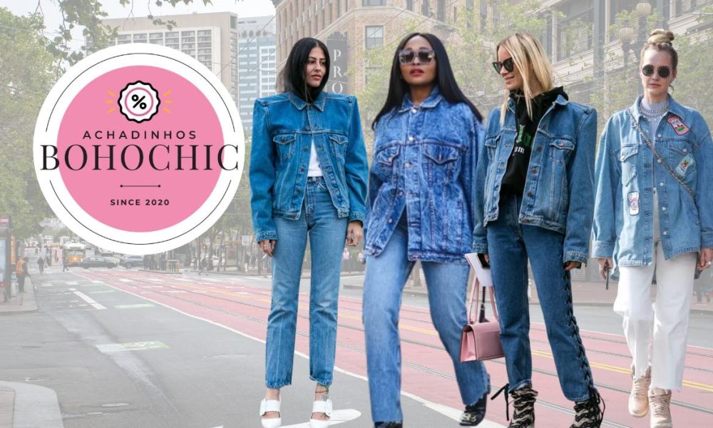 Jaqueta jeans oversized - Achadinhos Bohochic