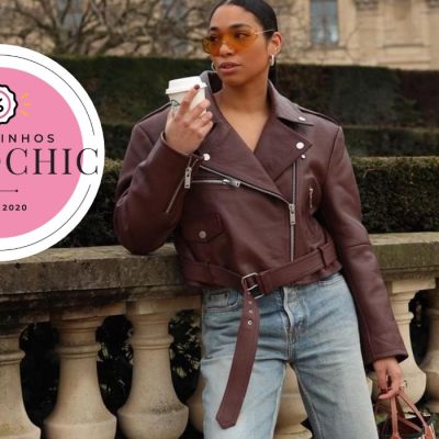 look jaqueta de couro - Achadinhos Bohochic