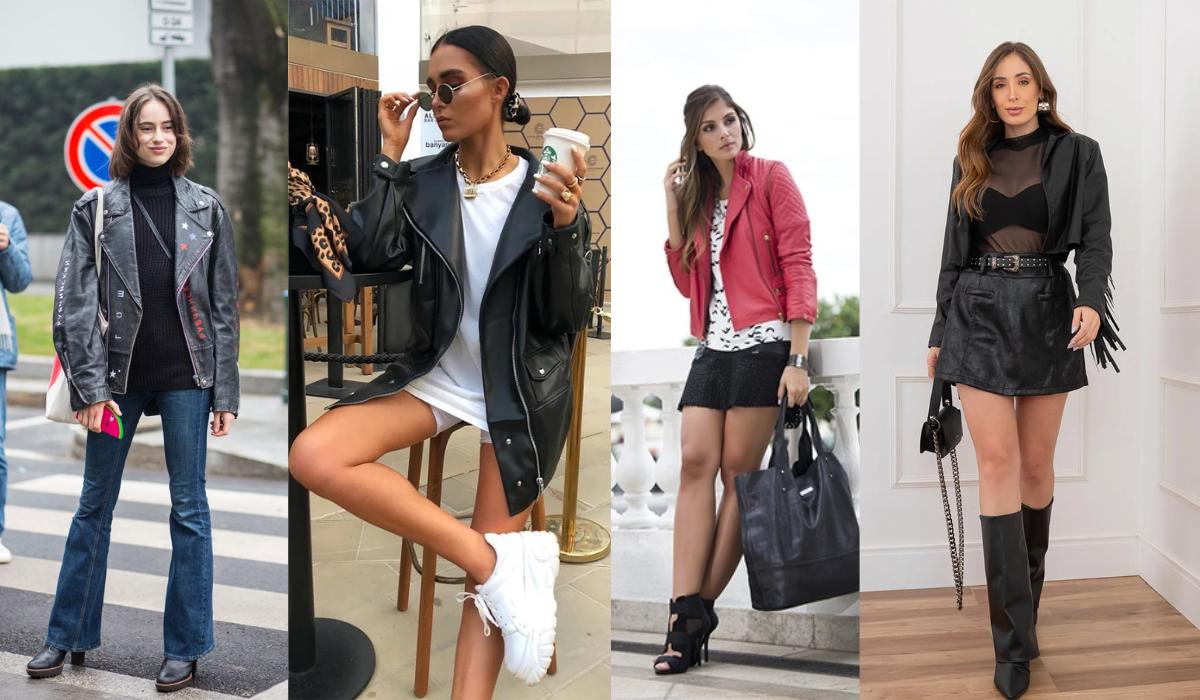 look jaqueta de couro - Achadinhos Bohochic 