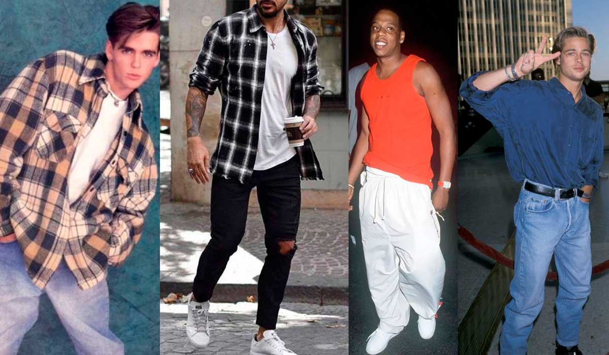 moda masculina anos 90 Achadinhos Bochochic