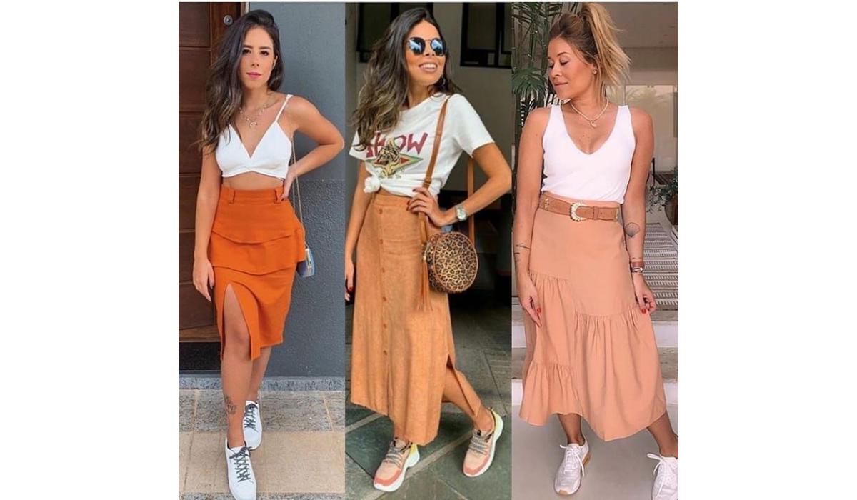 Saia midi - Achadinhos Bohochic 
