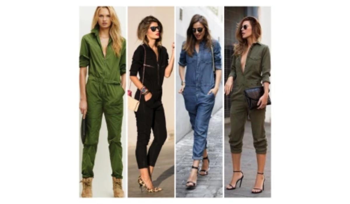 Macacão utilitário feminino -Achadinhos Bohochic