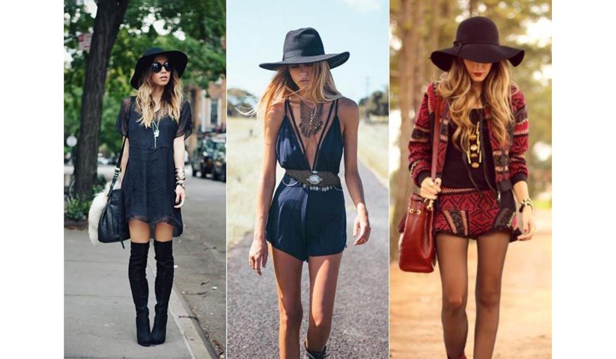 Looks com chapéu feminino - Achadinhos Bohochic 