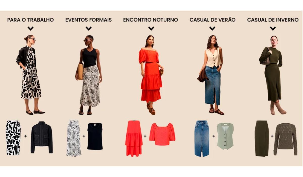 Saia midi - Achadinhos Bohochic 