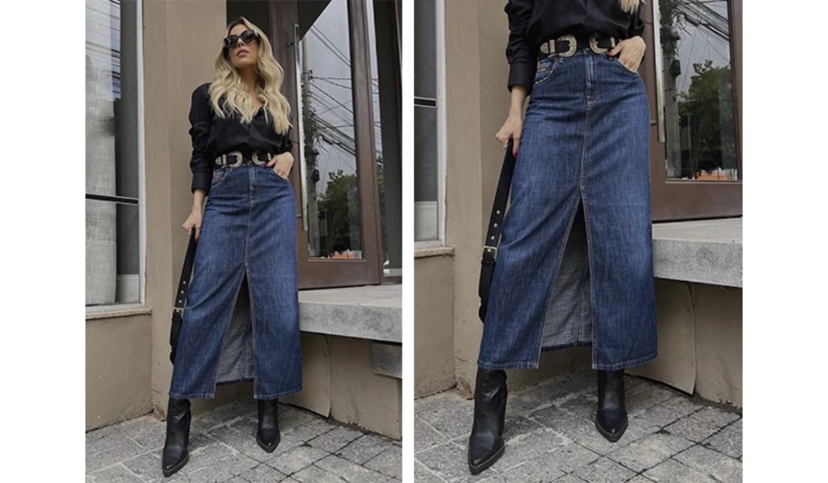 Saia midi - Achadinhos Bohochic 