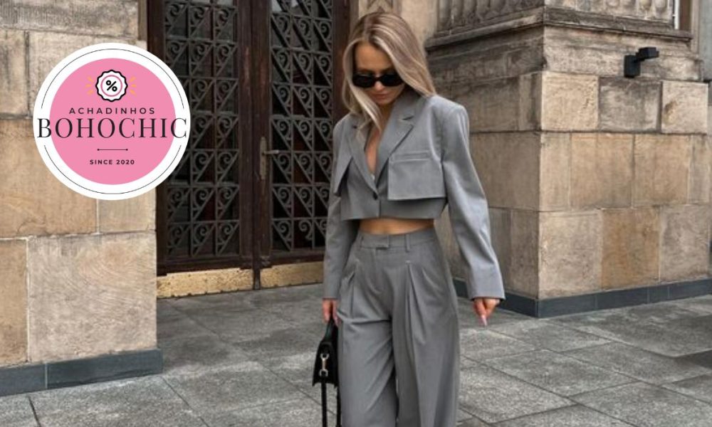 Blazer cropped - Achadinhos Bohochic