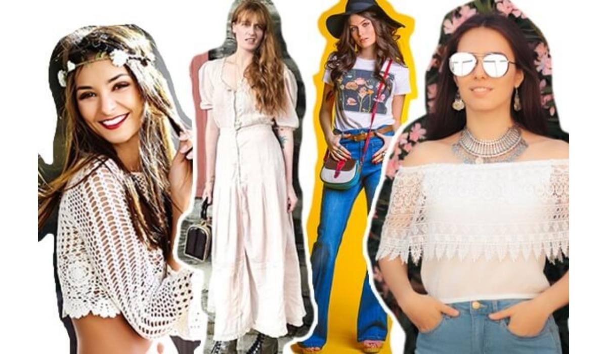 moda dos anos 70 feminina - Achadinhos Bohochic