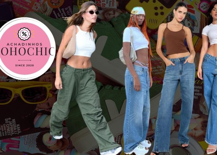 Calça cintura baixa - Achadinhos Bohochic