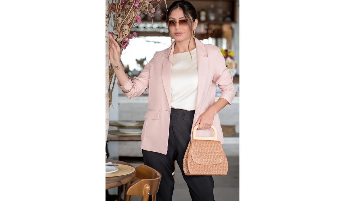 blazer feminino alfaiataria - Achadinhos Bohochic