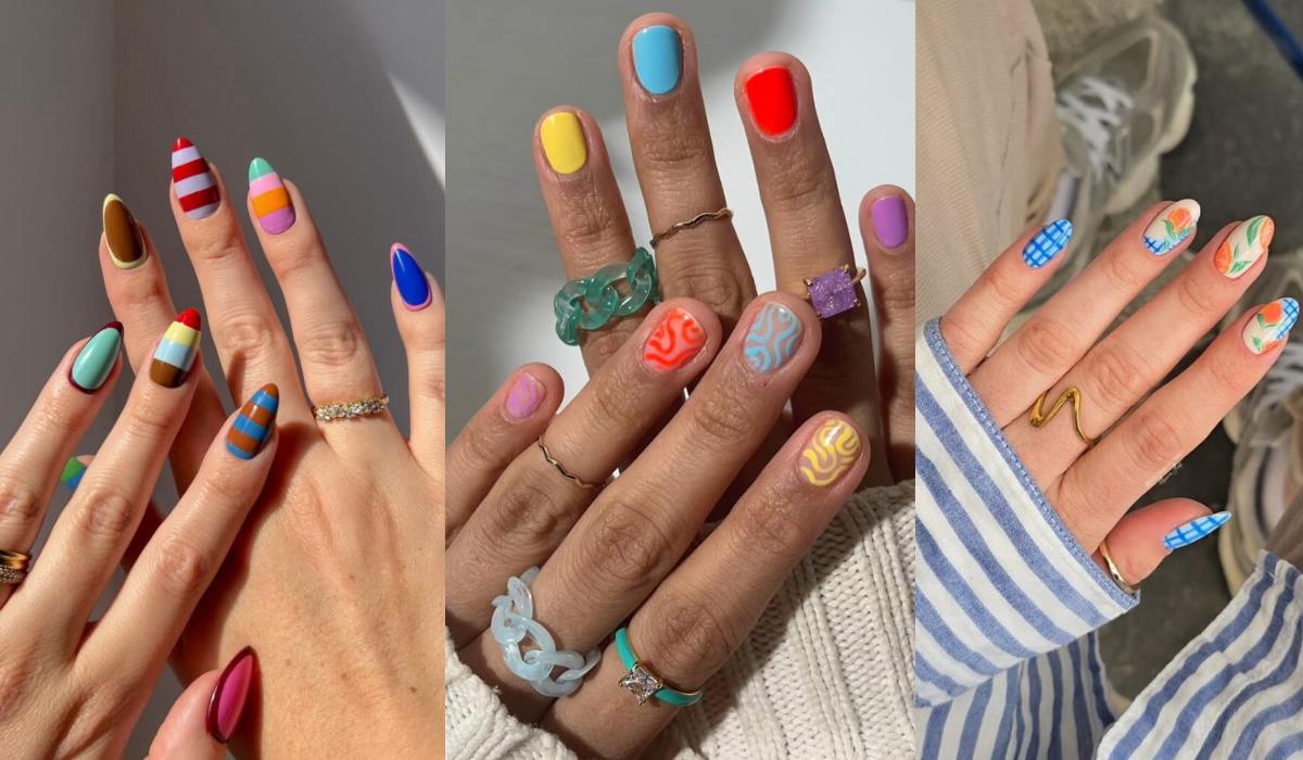 Unhas coloridas - Achadinhos Bohochic