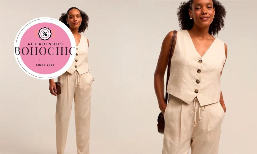 Conjunto de linho feminino - Achadinhos Bohochic