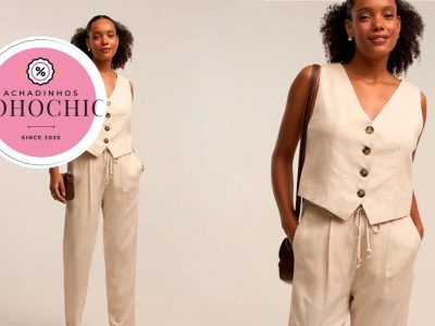 Conjunto de linho feminino - Achadinhos Bohochic