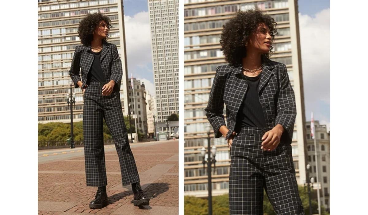 Moda xadrez feminina - Achadinhos Bohochic