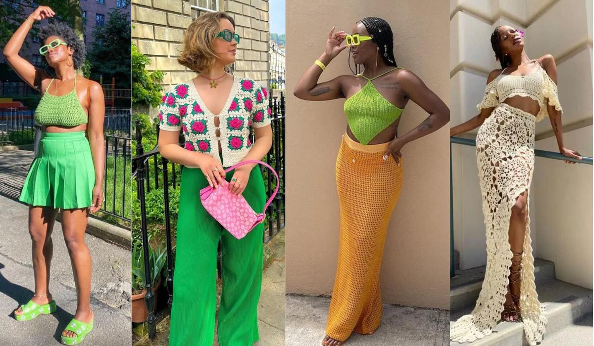 top cropped de crochê