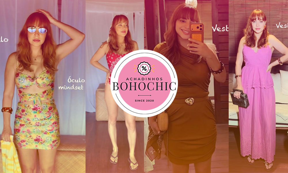 look de praia 2026 Achadinhos Bohochic