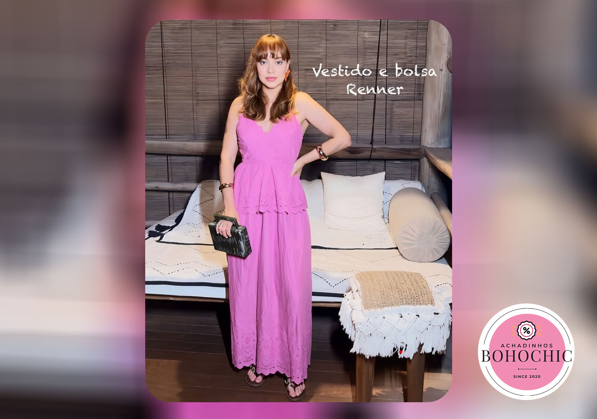 look para praia vestido e bolsa renner Achadinhos Bohochic